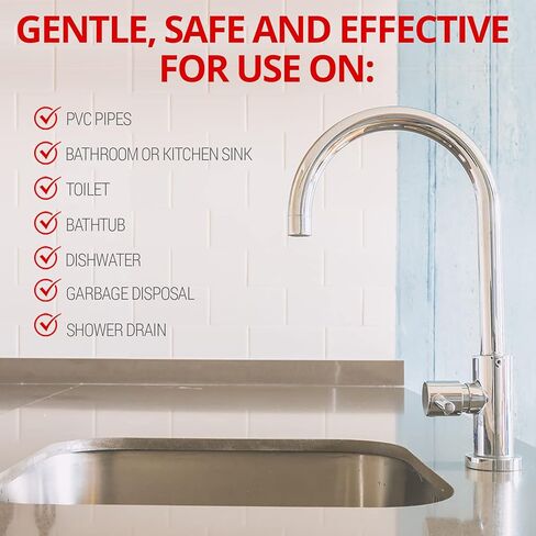 DETCO-Clean LINE Drain Cleaner and Unblocker - Industrial Strength, Fast-Acting Liquid Formula, Unclogs Pipes and Drains Quickly, 32 Ounce Bottle in Kuwait