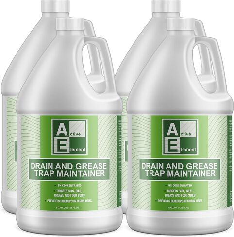 Drain and Grease Trap Maintainer- 4 Gallon (Contains 512 Treatments) - Biological Formula - Breaks Down Fats Oils and Grease - Grease Traps, Drain, Septic Systems, Sewers- Deodorizer in Saudi Arabia