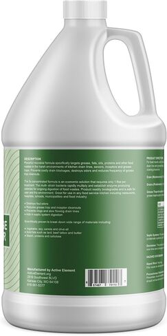 Drain and Grease Trap Maintainer- 4 Gallon (Contains 512 Treatments) - Biological Formula - Breaks Down Fats Oils and Grease - Grease Traps, Drain, Septic Systems, Sewers- Deodorizer in Saudi Arabia