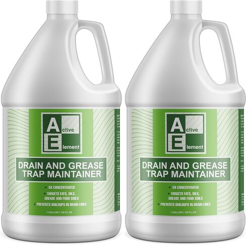 Drain and Grease Trap Maintainer- 4 Gallon (Contains 512 Treatments) - Biological Formula - Breaks Down Fats Oils and Grease - Grease Traps, Drain, Septic Systems, Sewers- Deodorizer in Saudi Arabia