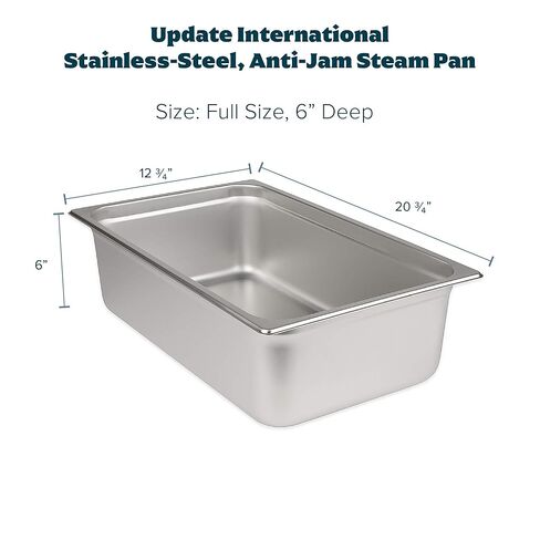 Update International - UPDSPH1006 (SPH-1006) مقلاة طاولة بخار كاملة الحجم مضادة للانحشار مقاس 6 بوصات in Kuwait