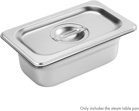 New Star Foodservice 1/9 Size Stainless Steel Steam Table Pan, 7.0 x 4.3 x 2.5 Inches, 18/8 Stainless Steel, 24 Gauge, NSF Certified (Set of 6) in Saudi Arabia