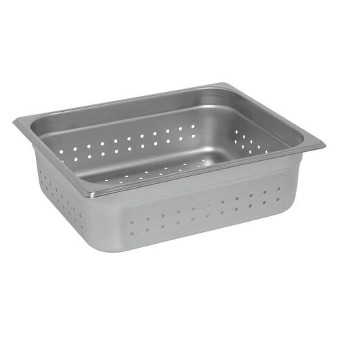 Kratos 1/2 Size Perforated Steam Table Pan 24 Gauge Stainless Steel - 4"D in Saudi Arabia