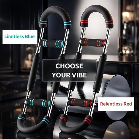 Adjustable Chest Expander & Twister Arm Trainer, Heavy-Duty Resistance Bar for Upper Body, Chest, Biceps, Triceps, Forearm Workout, at Home Gym Strength Training Equipment (60–120 lb) in Kuwait