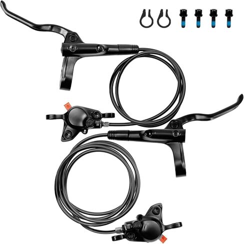 MT200 Hydraulic Brakes Set Left Front 800/850mm Right Rear 1450/1550mm 2 Piston Bike Brakes for Mountain Bike in Saudi Arabia