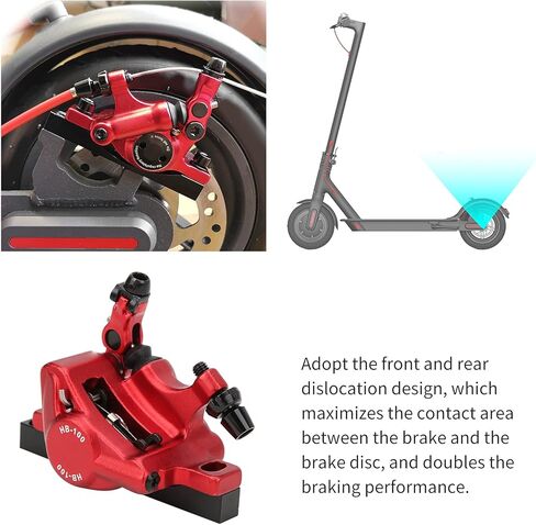 Electric Scooter Hydraulic Brake Kit, Hydraulic Disc Brake Set High Performance Practical with 120mm Rotor Adapter for M365 Electric Scooter in Saudi Arabia