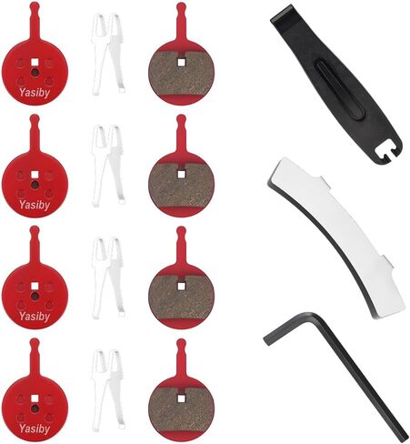 وسادات فرامل الدراجة، 4 أزواج من وسادات فرامل الأقراص عالية الأداء مع أدوات التثبيت، وسادات فرامل دراجة MTB ممتازة شبه معدنية وعضوية من الراتنج لـ SRAM Avid Mechanical BB5، PROMAX DC710/DC720/DC913 in Kuwait