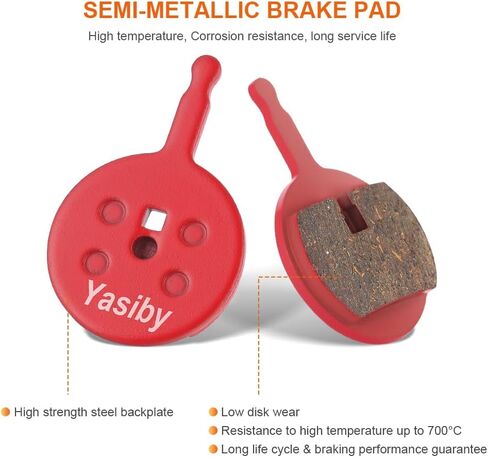 وسادات فرامل الدراجة، 4 أزواج من وسادات فرامل الأقراص عالية الأداء مع أدوات التثبيت، وسادات فرامل دراجة MTB ممتازة شبه معدنية وعضوية من الراتنج لـ SRAM Avid Mechanical BB5، PROMAX DC710/DC720/DC913 in Kuwait