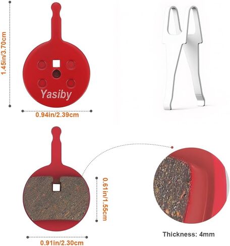 وسادات فرامل الدراجة، 4 أزواج من وسادات فرامل الأقراص عالية الأداء مع أدوات التثبيت، وسادات فرامل دراجة MTB ممتازة شبه معدنية وعضوية من الراتنج لـ SRAM Avid Mechanical BB5، PROMAX DC710/DC720/DC913 in Kuwait