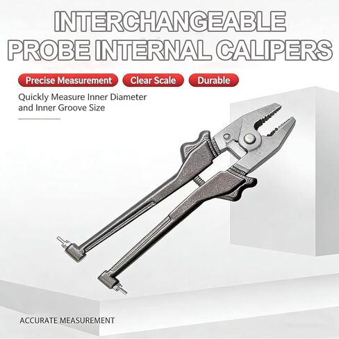 Digital Internal Caliper Gage Set, High Accuracy Replaceable Dial Inside Caliper 55-153mm, Aluminum Alloy Material, Clear and Easy to Read, Measuring Depth 90mm, Widely Used for Cylinder Bore in Kuwait