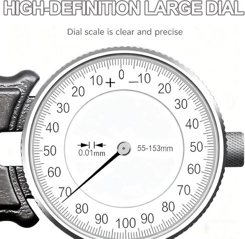 Digital Internal Caliper Gage Set, High Accuracy Replaceable Dial Inside Caliper 55-153mm, Aluminum Alloy Material, Clear and Easy to Read, Measuring Depth 90mm, Widely Used for Cylinder Bore in Kuwait