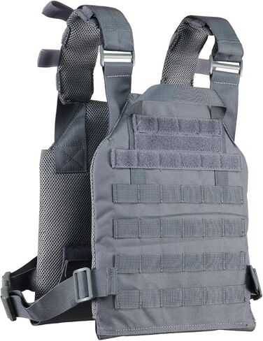 Lancer Tactical 600D Polyester QR Lightweight Airsoft Tactical Vest - (Grey) in Kuwait