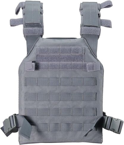 Lancer Tactical 600D Polyester QR Lightweight Airsoft Tactical Vest - (Grey) in Kuwait