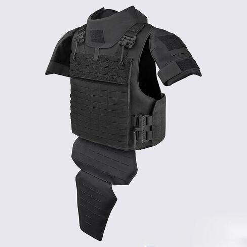 UTA Yark D-Defense Tactical Vest, RG Flame Retardant Version Full Coverage MOLLE Vest, Quick Release Adjustable Outdoor Training Cosplay Tactical Gear (Standard Version/Black) in Kuwait