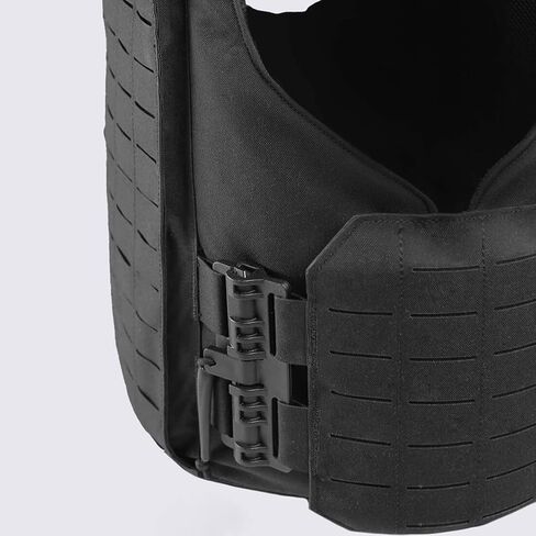 UTA Yark D-Defense Tactical Vest, RG Flame Retardant Version Full Coverage MOLLE Vest, Quick Release Adjustable Outdoor Training Cosplay Tactical Gear (Standard Version/Black) in Kuwait