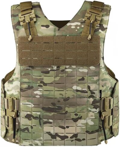 UTA Yark D-Defense Tactical Vest, RG Flame Retardant Version Full Coverage MOLLE Vest, Quick Release Adjustable Outdoor Training Cosplay Tactical Gear (Standard Version/Camouflage) in Kuwait