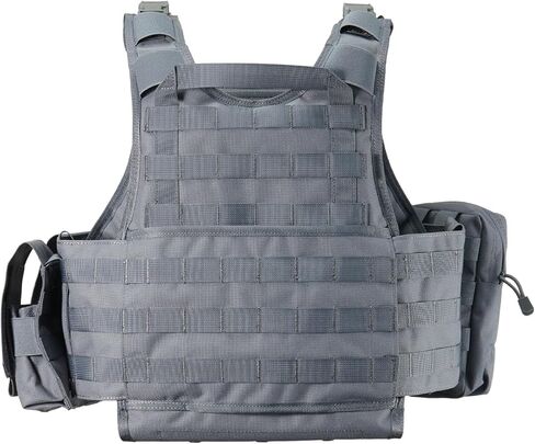 Lancer Tactical 600D Nylon 305 Airsoft Tactical Vest - (Grey) in Kuwait