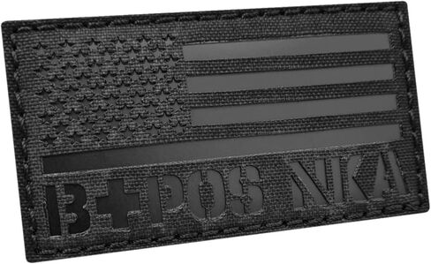 IR USA Flag BPOS B+ Blood Type NKA NKDA Infrared Tactical Morale Fastener Patch (Multicam) in Kuwait