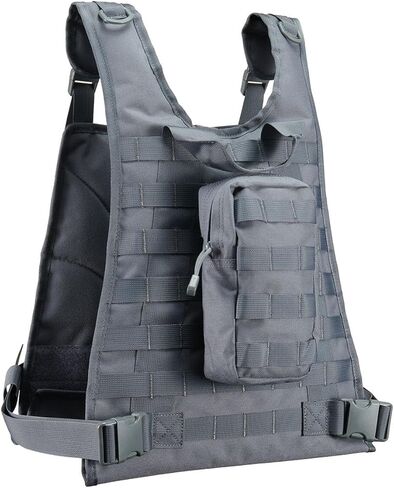Lancer Tactical Airsoft Tactical Vest w/MOLLE System - (Grey) in Kuwait