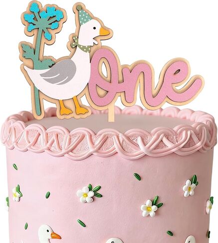 سخيفة غوس كعكة توبر ، واحدة سخيفة غوس كعكة عيد ميلاد Topper ، بطة عتيقة ديكورات عيد الميلاد الأولى للحفلة ، تحطيم الكيك ، الدعائم الصور in Kuwait