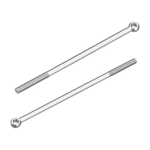uxcell 4Pcs M5 x 35mm Lifting Eye Bolts, 304 Stainless Steel Machinery Shoulder Swing Bolt Lifting Ring Eyebolt for Pipeline Gate Valves, Building Steel Pipe Fasteners, Silver in Saudi Arabia