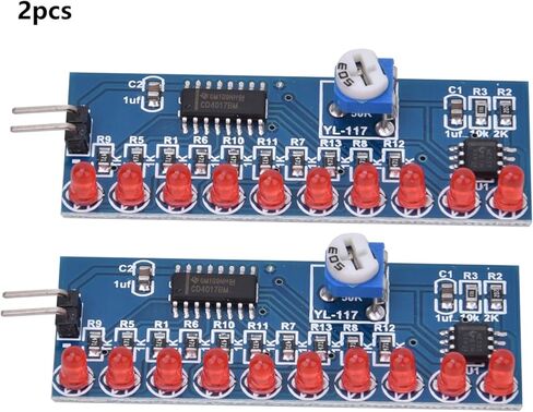 YUYTE 2 Pcs NE555 CD4017 LED Chaser Water Flowing Light Module, DIY Electronic Circuit Kit with Adjustable Speed, for Clock Generation and Decimal Counter Circuit in Saudi Arabia