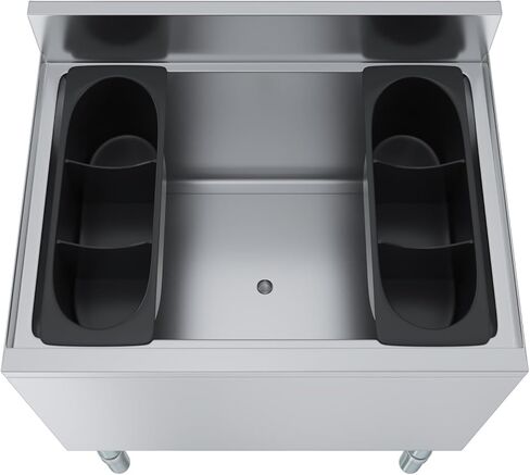 AmGood 18.5 in. x 24 in. x 30 in. Freestanding Stainless Steel Ice Bin with 7-Circuit Cast Aluminum Cold Plate in Saudi Arabia