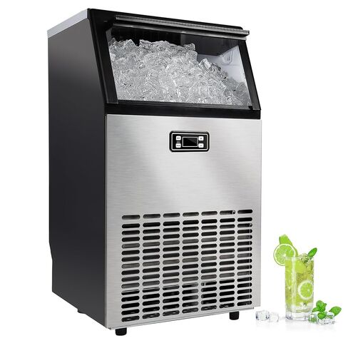 ماكينة صنع الثلج التجارية تحت المنضدة، إنتاج 100 رطل/يوم، تخزين 33 رطلاً، قائمة بذاتها، من الفولاذ المقاوم للصدأ in Kuwait