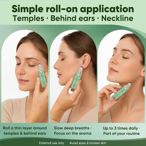 VertiClear Vertigo Ease Oil Roll-On,Verticlear Roll on Aromatherapy Roller with Lavender, Frankincense, Peppermint, Ginger & Eucalyptus, Pocket-Size 10 ml for Daily Use (2) in Saudi Arabia