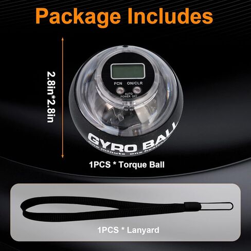 Torque Ball with Counter - Auto-Start Wrist Power Gyro Ball, Forearm Strengthener, Grip Strength Trainer, Hand Strengthening Devices, Wrist Trainer Balls, Finger Exerciser with LED Lights in Saudi Arabia