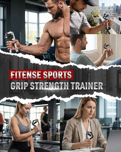 Grip Strength Trainer - Adjustable Hand Gripper Strengthener 8 Levels 50-225 lbs with Counter, Hand Grip Exerciser Wrist Strengtheners, Forearm, Finger & Hand Strength Training for Athletes, Climbers & Rehabilitation in Kuwait