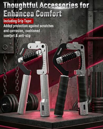 Grip Strength Trainer - Adjustable Hand Gripper Strengthener 8 Levels 50-225 lbs with Counter, Hand Grip Exerciser Wrist Strengtheners, Forearm, Finger & Hand Strength Training for Athletes, Climbers & Rehabilitation in Kuwait