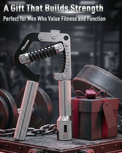 Grip Strength Trainer - Adjustable Hand Gripper Strengthener 8 Levels 50-225 lbs with Counter, Hand Grip Exerciser Wrist Strengtheners, Forearm, Finger & Hand Strength Training for Athletes, Climbers & Rehabilitation in Kuwait