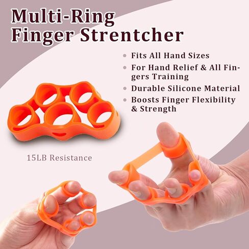 CYFIE Grip Strength Trainer Kit with Adjustable Resistance 10 - 132 Lbs, Forearm Exerciser, Finger Stretcher, Stress Ball, Forearm Strengthener for Workout wuth Storage Bag, Muscle Building and Recovery in Saudi Arabia