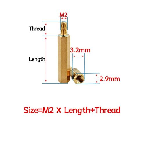 Male-Female Brass Motherboard Standoffs M2 Hex Board Rack Stud Spacing Screws Bolts PCB Support Hexagon Columns Pillars Spacers(16mm(30pcs)) in Saudi Arabia