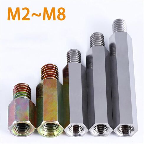 M2 M3 M4 M5 M6 M8 الزنك الكربون الصلب ذكر أنثى عرافة المواجهة عمود PCB اللوحة جبل مسدس فاصل (25 مللي متر) in Kuwait