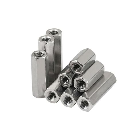 M3 M4 M5 M6 M8M10 to M16 DIN6334 304 Stainless Steel Hexagon Hex Extend Long Rod Coupling Nut Connector Joint Tubular(50mm) in Kuwait