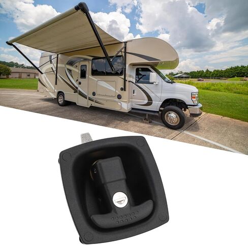Alomejor T Handle Latch, Zinc Alloy Locking Handle with Folding Design for RV Trailer Truck Bed Tool Box Secure Use in Saudi Arabia