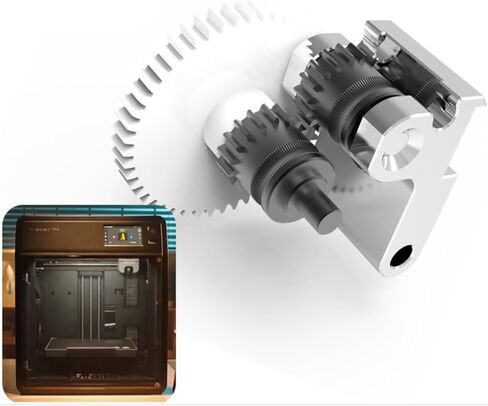 AD5M Extruder Gear AD5M Accessories Adventurer 5M Pro Upgrade Nano -Coating Gear Kit Integraded Shaft CNC Skeletonized Straight POM-Gears for Direct Drive in Kuwait