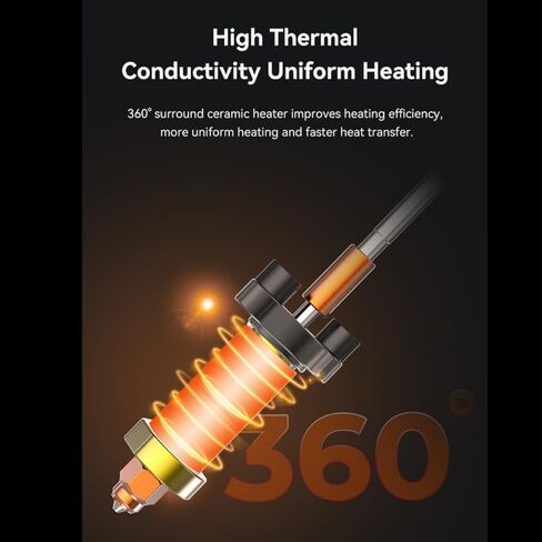K2 Ceramic Heating Block Kit K2 Extruder Upgrade for Creality K2 Plus Heating Block for Creality K2 Plus Hotend, K2 Unicorn, Quick Swap Nozzle for Creality K2 0.4 Nozzle 350°C in Kuwait