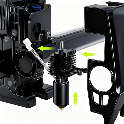 مجموعة Creality K2 Plus Hotend المتوافقة | كتلة تسخين سيراميك 350 درجة مئوية | فوهة سريعة التبديل مقاس 0.4 مم | سهل التثبيت (creality-K2-plus-hotend-us1) in Kuwait
