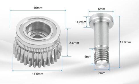 k1 Max Extruder,k1 Double Bearing Gear Upgrade Kit Hardened Steel DLC Gold+Reduction Gear,All Metal Filament Drive Extruder Gear,for K1 / K1 Max / K1C 3D Printer Accessories Parts in Saudi Arabia