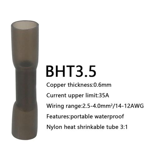 fengpeng Heat Shrink Butt Wire Connectors Waterproof Insulated Automobile Cable Crimp Terminals AWG 26-10 0.3-6.0mm2(BHT3.5,10 PCS) in Kuwait