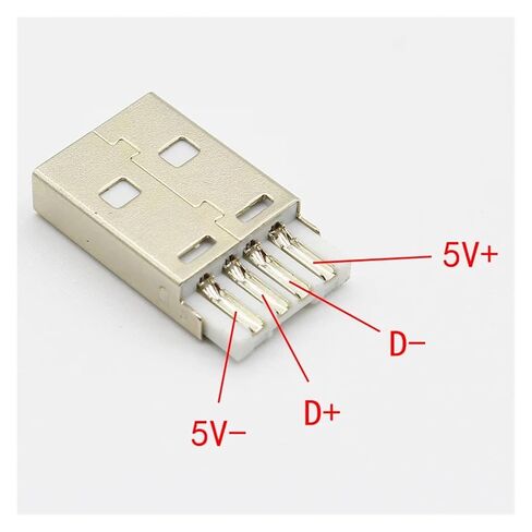 Fengpeng 10 قطعة/الوحدة DIY USB 2.0 ذكر الجمعية محول موصل التوصيل المقبس أسود أبيض (أبيض) in Kuwait