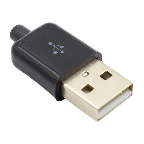 fengpeng 10pc/lot DIY USB 2.0 A Male Assembly Adapter Connector Plug Socket Black White(White) in Saudi Arabia
