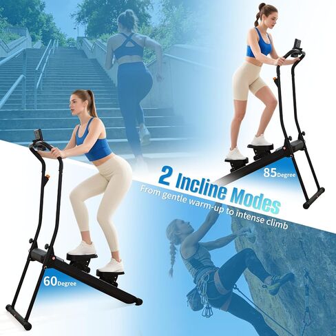 HXD-ERGO Stair Stepper, Upgrade 6-Level Resistance Stair Master with Adjustable Handlebar, Folding Stair Climber Workout Machine in Kuwait