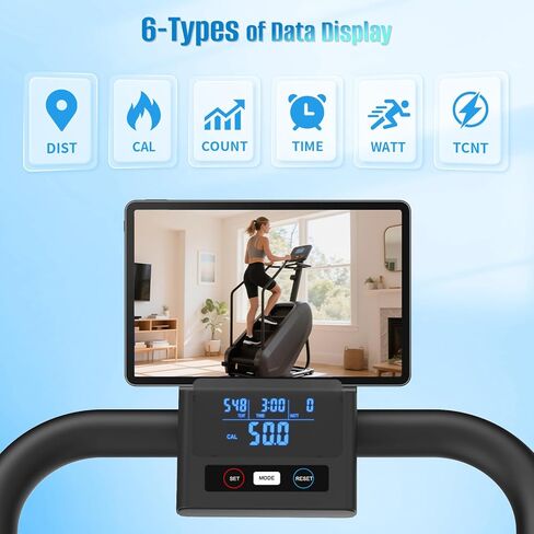 HXD-ERGO Stair Stepper, Upgrade 6-Level Resistance Stair Master with Adjustable Handlebar, Folding Stair Climber Workout Machine in Kuwait