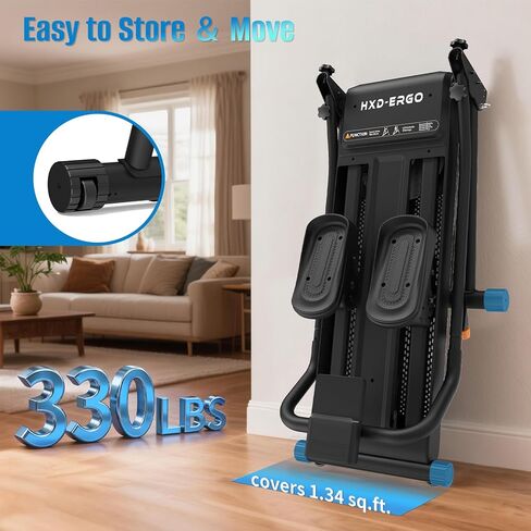 HXD-ERGO Stair Stepper, Upgrade 6-Level Resistance Stair Master with Adjustable Handlebar, Folding Stair Climber Workout Machine in Kuwait