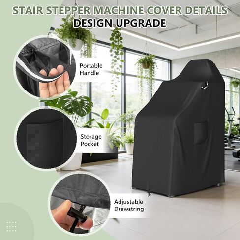 COSHNIBI Stair Stepper Machine Cover,Heavy Duty Waterproof Stair Climber Covers for Most Stair Stepper Machine,Exercise Machine Cover for Home Gym Exercise Indoor & Outdoor in Kuwait