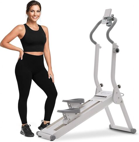 جهاز ستاير مغناطيسي مطور للمنزل، 16 مستوى مقاومة قابلة للتعديل تصل إلى 77 رطلاً، مع حامل أكواب وتطبيق بلوتوث، متسلق القلب المدمج القابل للطي، سعة 350 رطلًا in Kuwait